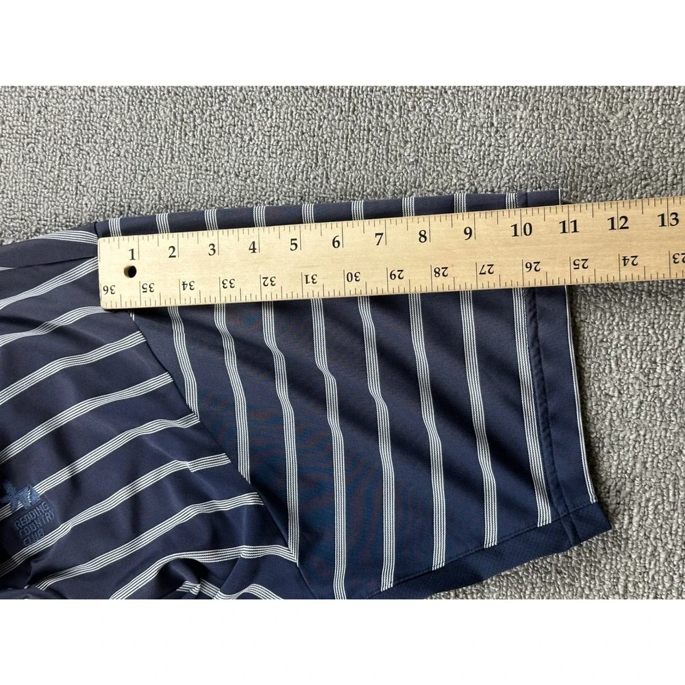 Adidas Polo Golf Shirt Men 2XL Blue ClimaCool Striped Short Sleeve Sporty P77944